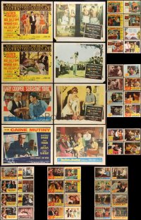 2x0148 LOT OF 52 MOSTLY 1950s LOBBY CARDS 1950s incomplete sets from a variety of different movies!