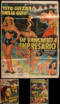 2x0498 LOT OF 6 FOLDED MEXICAN POSTERS 1960s great images from a variety of different movies!