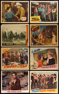 2x0184 LOT OF 8 COWBOY WESTERN LOBBY CARDS 1940s-1950s great scenes from several movies!