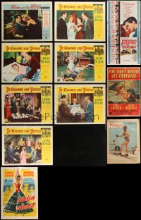 2x0541 LOT OF 11 LOBBY CARDS & FOLDED POSTERS 1950s-1960s great images from a variety of movies!