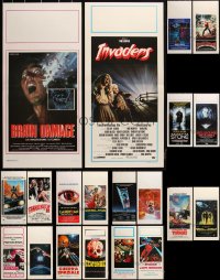 2x0897 LOT OF 25 FORMERLY FOLDED HORROR/SCI-FI ITALIAN LOCANDINAS 1970s-1990s many cool images!