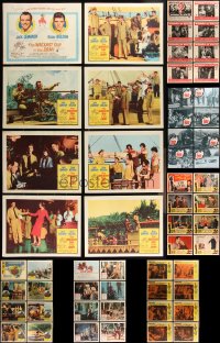 2x0144 LOT OF 55 LOBBY CARDS 1940s-1960s complete sets from seven different movies!