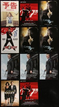 2x0495 LOT OF 11 MOSTLY JAMES BOND JAPANESE CHIRASHI POSTERS 1990s-2000s Brosnan & Craig as 007!