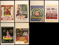 2x0628 LOT OF 6 UNFOLDED WINDOW CARDS 1950s-1960s great images from a variety of movies!