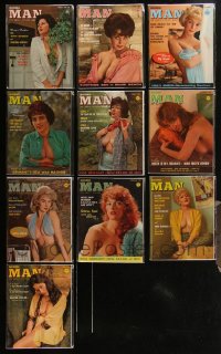 2x0378 LOT OF 10 1962 MODERN MAN MAGAZINES 1962 filled with sexy nude images & great articles!