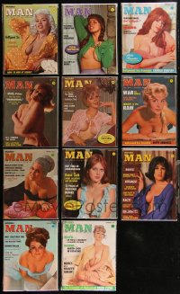 2x0370 LOT OF 11 1966 MODERN MAN MAGAZINES 1966 filled with sexy nude images & great articles!