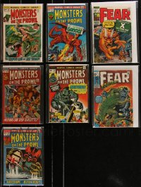 2x0281 LOT OF 7 MONSTER ON THE PROWL & FEAR COMIC BOOKS 1970s The Serpent-God of Lost Swamp & more!