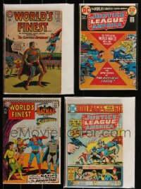 2x0333 LOT OF 4 WORLD'S FINEST & JUSTICE LEAGUE COMIC BOOKS 1960s-1970s Superman, Batman & more!