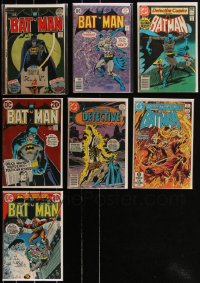 2x0291 LOT OF 7 BATMAN & DETECTIVE COMIC BOOKS 1970s-1980s Bruce Wayne Murdered & more!