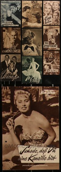 2x0497 LOT OF 10 GERMAN PROGRAMS 1930s-1950s great images from a variety of different movies!