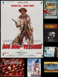 2x0751 LOT OF 8 FORMERLY FOLDED FRENCH 23X32 POSTERS 1970s-1990s a variety of great movie images!