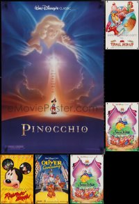 2x0995 LOT OF 6 UNFOLDED DOUBLE-SIDED 27X40 DISNEY ONE-SHEETS 1990s from animated movies!