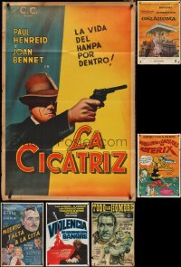 2x0502 LOT OF 8 FOLDED ARGENTINEAN POSTERS 1950s-1970s great images from a variety of movies!