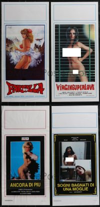 2x0920 LOT OF 10 FORMERLY FOLDED SEXPLOITATION ITALIAN LOCANDINAS 1970s-1990s sexy images w/nudity!