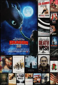 2x0945 LOT OF 24 UNFOLDED DOUBLE-SIDED 27X40 ONE-SHEETS 2000s-2010s a variety of cool movie images!