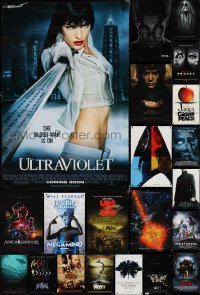 2x0943 LOT OF 24 UNFOLDED MOSTLY DOUBLE-SIDED 27X40 HORROR/SCI-FI ONE-SHEETS 1990s-2010s cool!