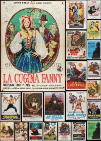 2x0552 LOT OF 25 FOLDED ITALIAN ONE-PANELS 1960s-1980s great images from a variety of movies!