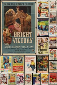 2x0091 LOT OF 26 FOLDED MOSTLY 1940S-50S ONE-SHEETS 1940s-1950s from a variety of movies!