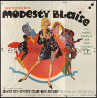 2y0370 MODESTY BLAISE 6sh 1966 Bob Peak art of sexiest female secret agent Monica Vitti, rare!