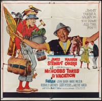 2y0372 MR. HOBBS TAKES A VACATION 6sh 1962 great full-length art of tourist Jimmy Stewart, rare!