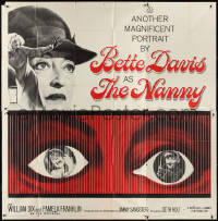 2y0373 NANNY 6sh 1965 Bette Davis, Hammer horror, completely different creepy huge eyes image, rare!