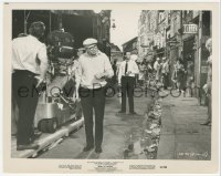 2y1835 IRMA LA DOUCE candid 8x10 still 1963 Billy Wilder & cameramen with Jack Lemmon on street set!