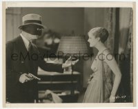 2y1864 LOVE'S GREATEST MISTAKE 7.75x9.75 still 1927 masked William Powell pointing gun at Iris Gray!