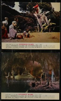 2y2123 MYSTERIOUS ISLAND 2 color 8x10 stills 1961 Ray Harryhausen, Jules Verne sci-fi, cool images!