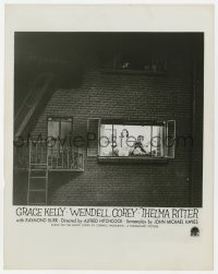 2y1892 REAR WINDOW 8.25x10 still 1954 James Stewart w/binoculars & Grace Kelly in window, Hitchcock!