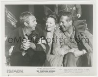 2y1921 TOWERING INFERNO candid 8x10.25 still 1974 Paul Newman, Steve McQueen & Dunaway laughing!