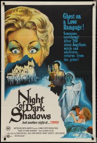 2y0407 NIGHT OF DARK SHADOWS Aust 1sh 1971 different art of the woman hung as a witch 200 years ago!