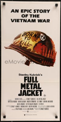 2y0479 FULL METAL JACKET Aust daybill 1987 Stanley Kubrick epic Vietnam War movie, Castle art!