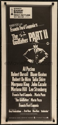 2y0483 GODFATHER PART II Aust daybill 1975 Al Pacino in Francis Ford Coppola classic crime sequel!