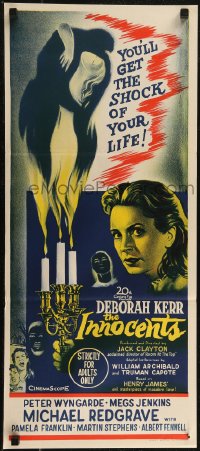 2y0490 INNOCENTS Aust daybill 1962 Deborah Kerr is outstanding in Henry James' classic horror story!