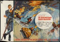 2y0288 ON HER MAJESTY'S SECRET SERVICE German 33x47 1969 Lazenby, McGinnis/McCarthy, horizontal!