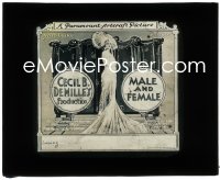 2y1722 MALE & FEMALE glass slide 1919 directed by Cecil B. DeMille, full-length Gloria Swanson!