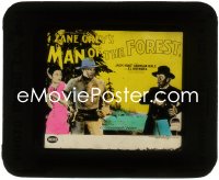 2y1725 MAN OF THE FOREST glass slide 1926 Jack Holt & Warner Oland scheme to kidnap Georgia Hale!