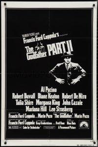 2y0741 GODFATHER PART II 1sh 1974 art of Al Pacino in Francis Ford Coppola classic sequel!