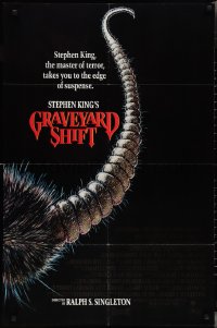 2y0745 GRAVEYARD SHIFT int'l 1sh 1990 Stephen King, cool completely different art of giant rat tail!