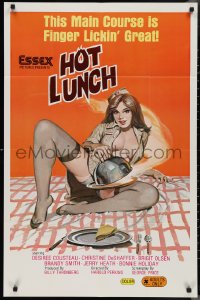 2y0754 HOT LUNCH 25x38 1sh 1978 outrageous sexy art, this main course is finger lickin' great!