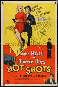 2y0755 HOT SHOTS 1sh 1956 Huntz Hall & The Bowery Boys, sexy Joi Lansing, TV nutwork!