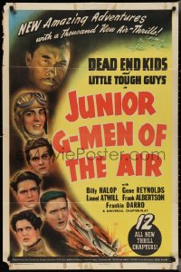 2y0781 JUNIOR G-MEN OF THE AIR 1sh 1942 Dead End Kids & Little Tough Guys serial, ultra rare!