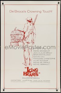 2y0784 KING OF HEARTS 1sh 1967 Philippe De Broca's Le Roi de coeur, Bates, Genevieve Bujold