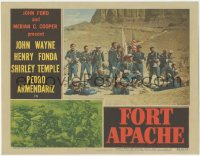 2y1156 FORT APACHE LC #2 1948 John Wayne with cavalry men in desert, scene not used in the movie!