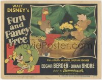 2y1159 FUN & FANCY FREE LC #6 1947 Disney, male bear standing on wheel gives flowers to female bear!