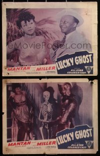 2y1619 LUCKY GHOST 2 LCs 1941 images sexy of Florence O'Brien + wacky Mantan Moreland!