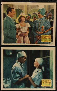 2y1624 RAINS CAME 2 LCs 1939 Myrna Loy, Tyrone Power wearing turban, George Brent, Brenda Joyce!