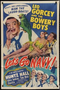 2y0791 LET'S GO NAVY 1sh 1951 the Bowery Boys, Leo Gorcey, Huntz Hall, parrot, ultra rare!