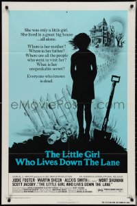 2y0793 LITTLE GIRL WHO LIVES DOWN THE LANE 1sh 1977 Jodie Foster has an unspeakable secret!