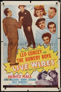 2y0797 LIVE WIRES 1sh 1946 Leo Gorcey, Huntz Hall & Bowery Boys, wacky image!